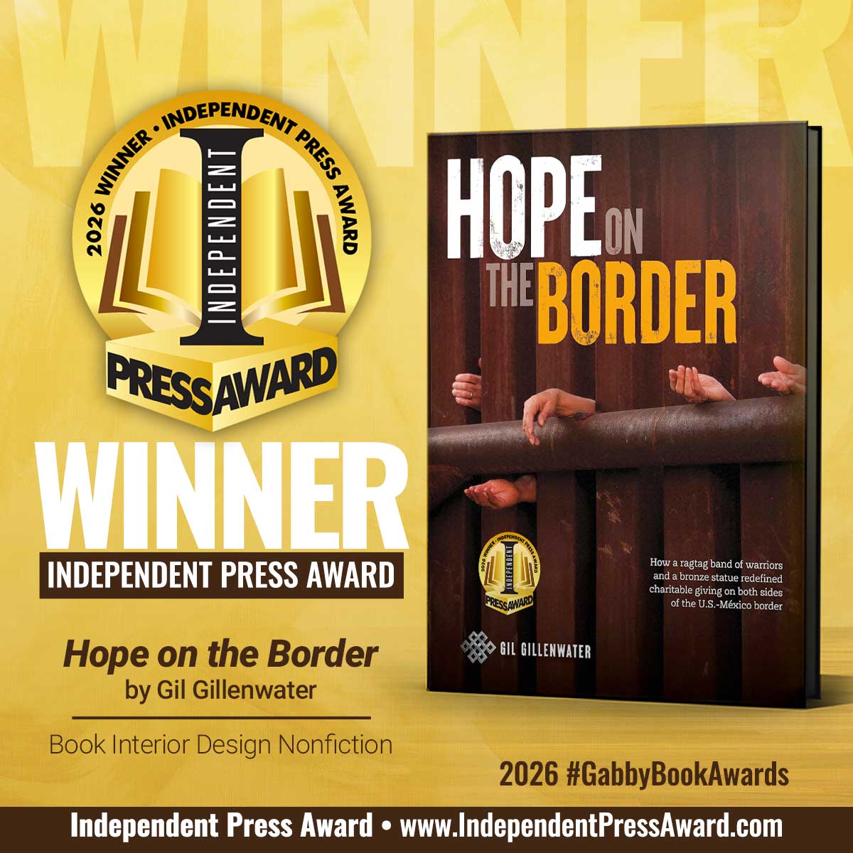 Gil Gillenwater Receives International Recognition Through the INDEPENDENT PRESS AWARD®!